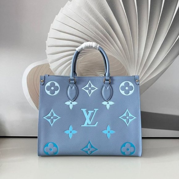 Louis Vuitton Monogram Reverse Canvas The Onthego MM bag - Blue - Picture 3 of 9